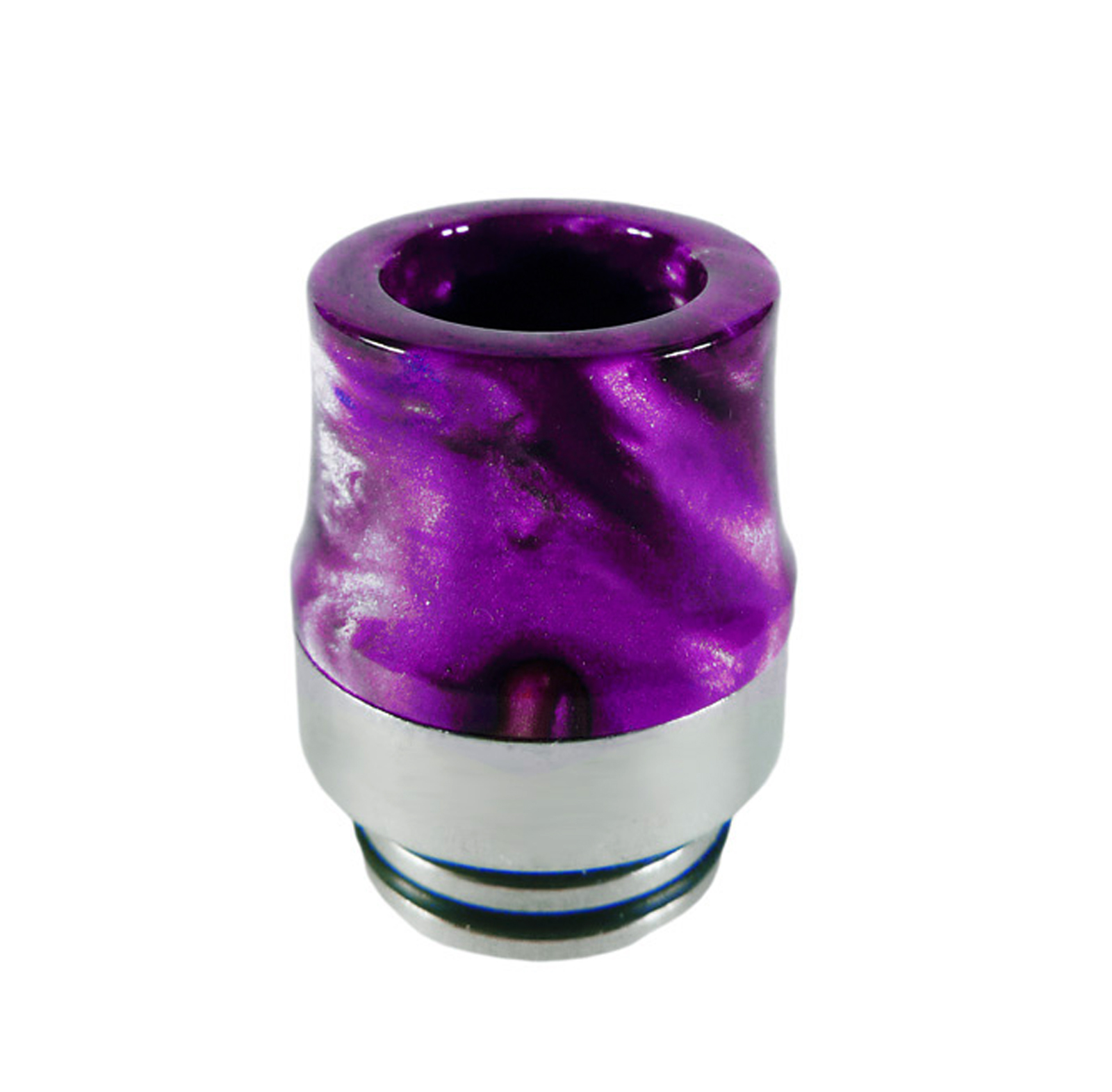 Drip Tip 810 mit Spritzschutz, SS & Resincolor in lila