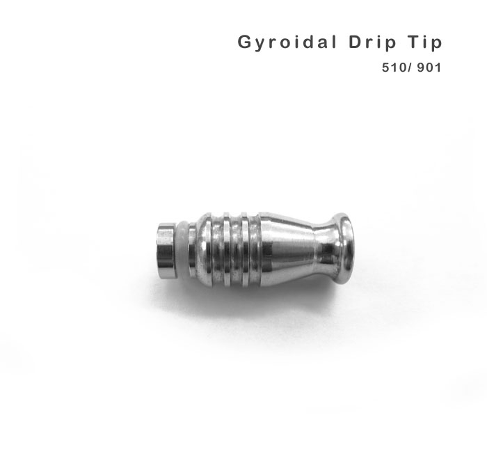 SS Gyroidal Drip Tip, für 510 & 901