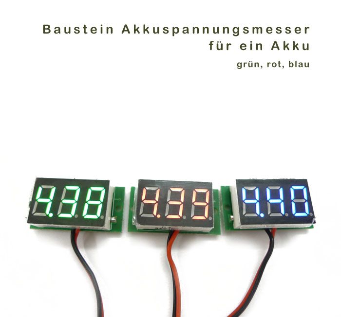 Baustein Akku Spannungsmesser Baustein Akku Spannungsmesser