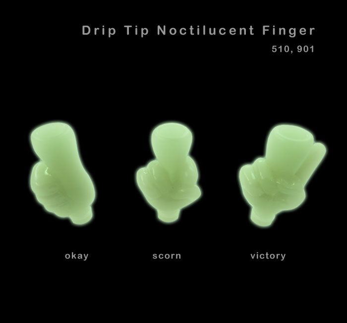 Noctilucent Finger Drip Tip, f�r 510 & 901