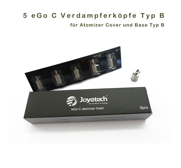 1 x 5 eGo C Atomizer Head Typ B, LR