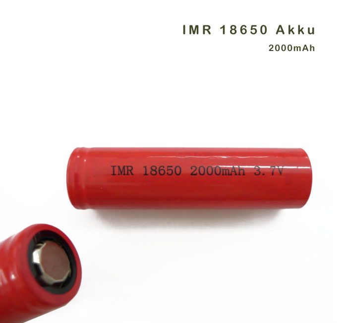18650 Efest Lithium-Mangan Akku, 2000 mAh