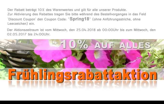 Frühlings-Rabattaktion Frühlings-Rabattaktion