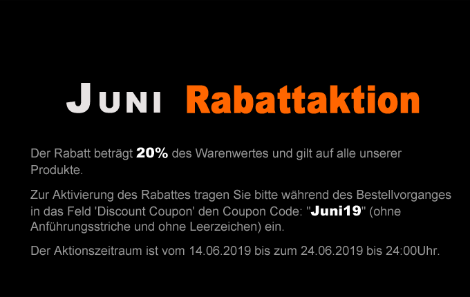 20% Juni Rabattaktion 2019 20% Juni Rabattaktion 2019